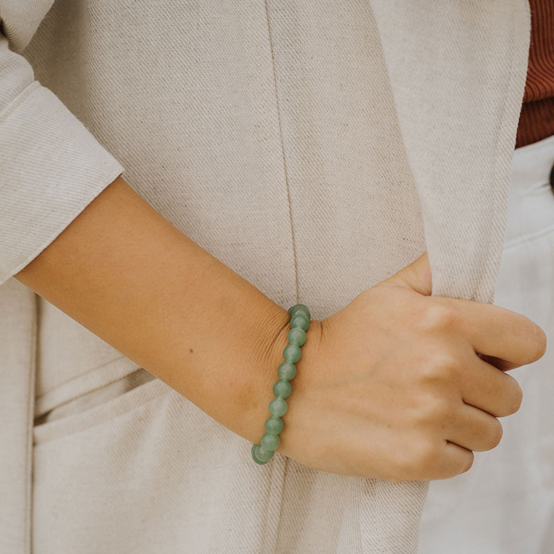 Pulseira de Pedra Natural Aventurina