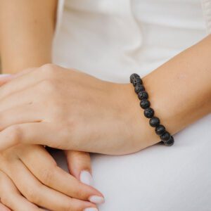 Pulseira de Pedra Natural Vulcânica