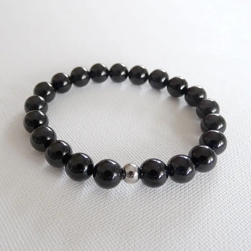 Pulseira de Pedra Natural Turmalina Negra - Image 2